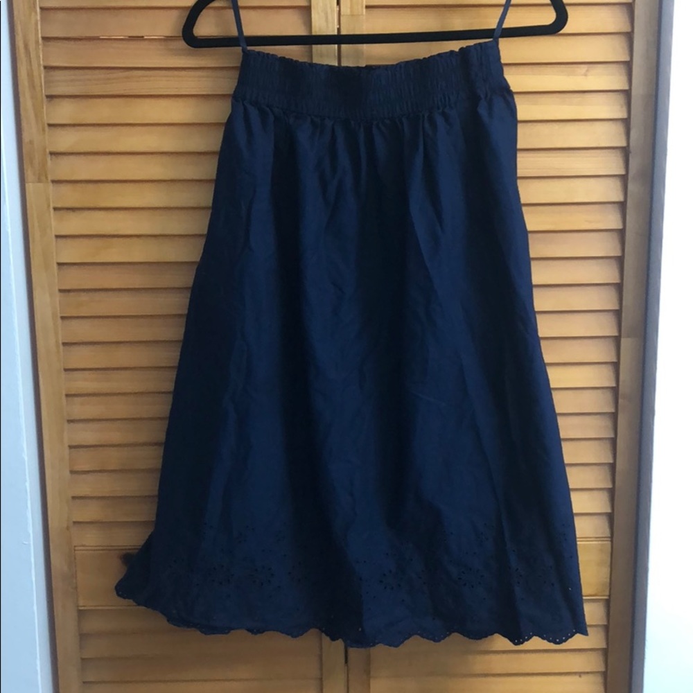 Uniqlo Navy Detailed Maxi Skirt w/ Pockets